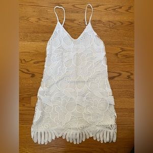 Women’s express white lacy dress